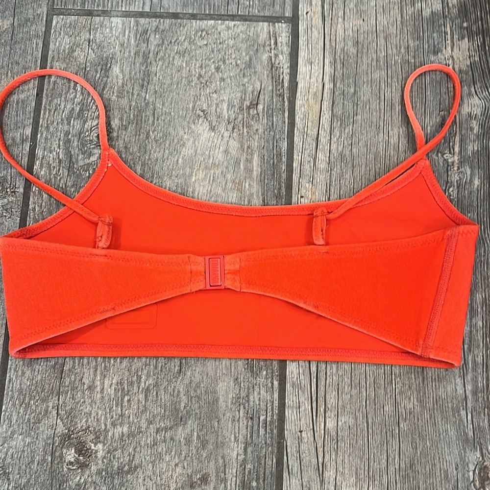 triangl swimwear Orange Velvet Bralette Bikini Top - Picture 2 of 3